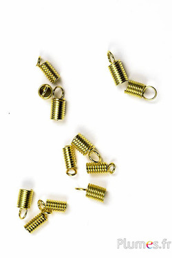 Ressorts métalliques - longueur 10 mm - doré